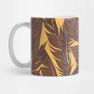 Brown Feather Seamless Pattern Mug